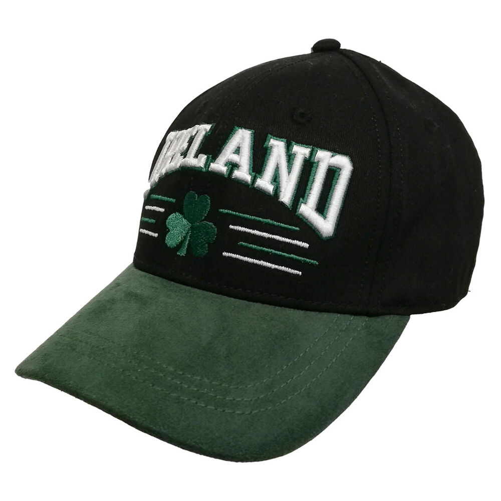 Black/Green Ireland Shamrock Baseball Cap One Size