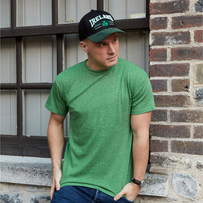 Black/Green Ireland Shamrock Baseball Cap One Size