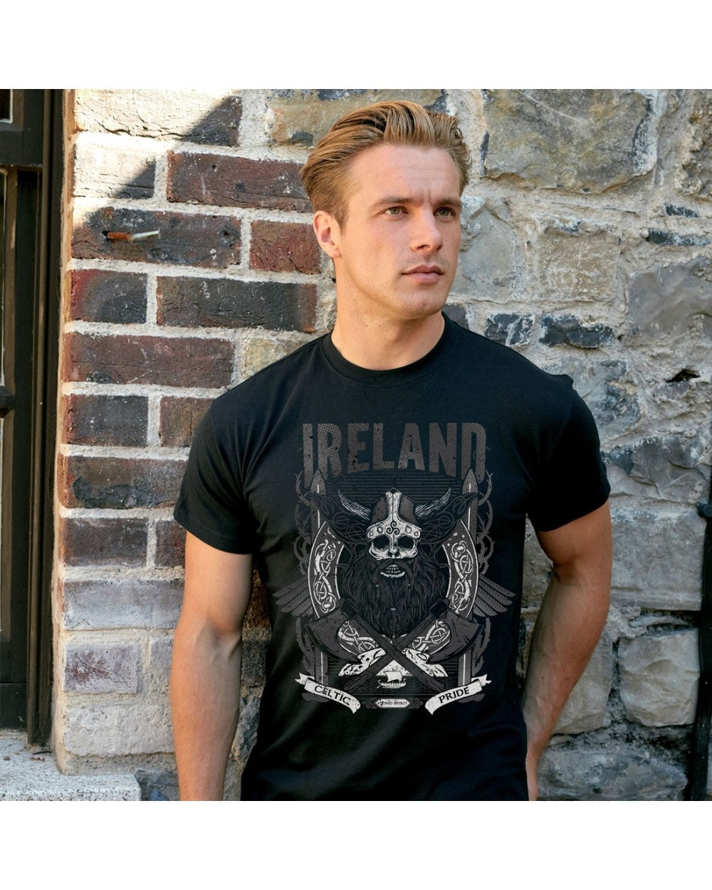 Black Ireland Viking T-shirt