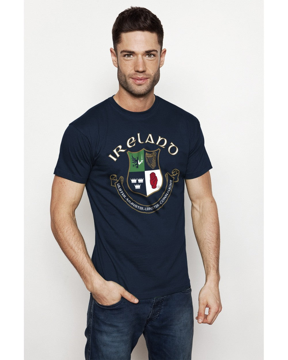 Ireland Four Province Crest Navy T-shirt