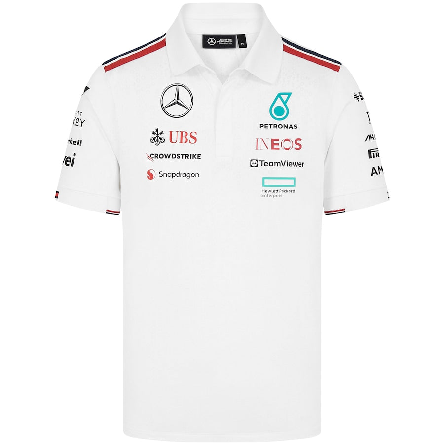 Mercedes AMG Petronas F1 2024 Team Polo White